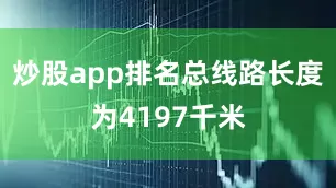 炒股app排名总线路长度为4197千米